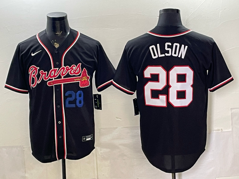 Men Atlanta Braves #28 Olson black Nike 2026 Jersey 0528006